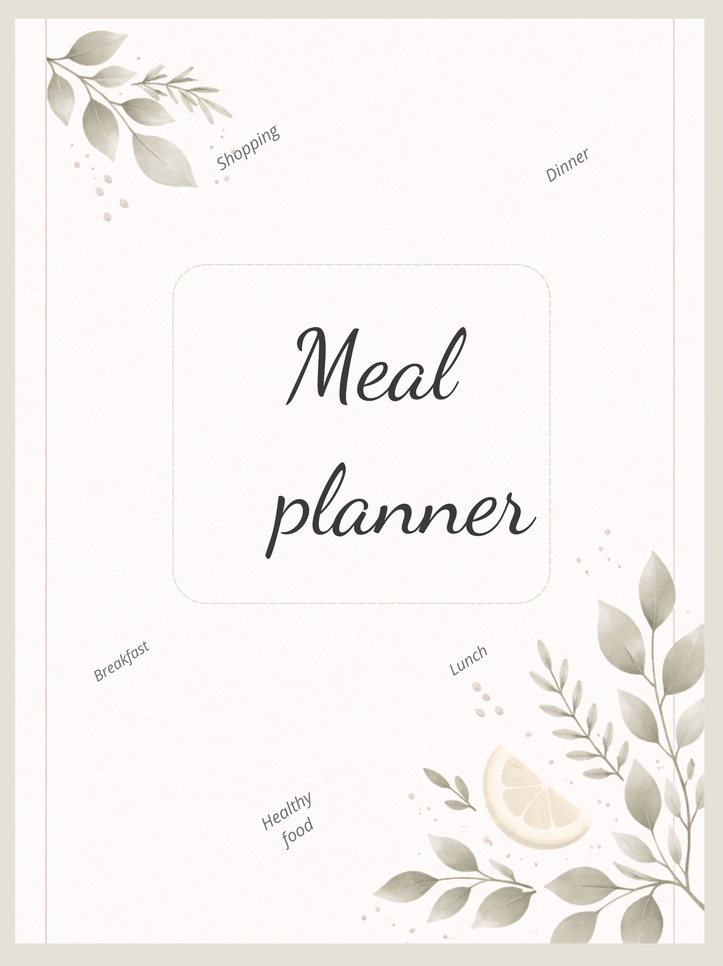 Meal Planner pdf _plannerHub