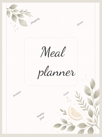 Meal Planner pdf _plannerHub