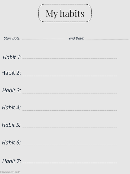 Helpful habit tracker _plannerzhub